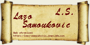 Lazo Samouković vizit kartica
